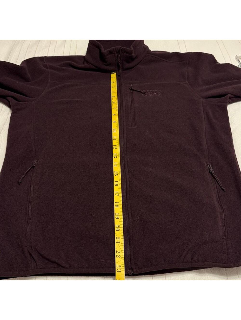 Mountain Hardwear Plum Full Zip Fleece Jacket Men's Medium - Picture 6 of 7